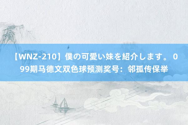 【WNZ-210】僕の可愛い妹を紹介します。 099期马德文双色球预测奖号：邻孤传保举